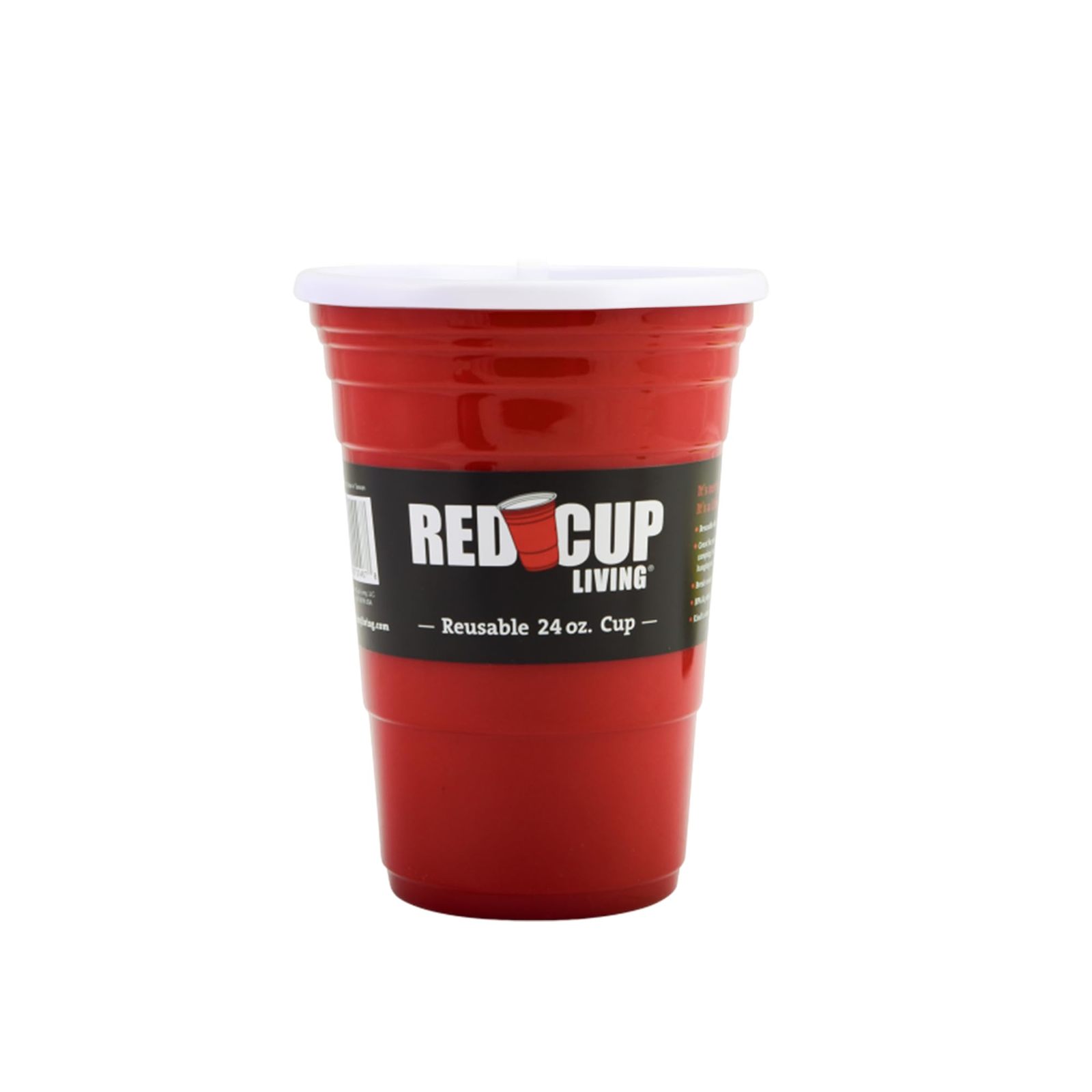 Red Cup Living 24 Oz Insulated Tumbler with Straw &amp; Lid  Reusable Doubl... - $17.98+
