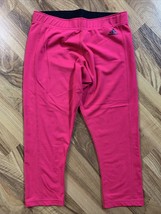 Women’s Adidas Climalite Athletic Pink Crop Leggings Medium - £10.88 GBP