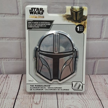 Star Wars The Mandalorian 3D Mando&#39;s Helmet Aluminum Car Decal Silver 4in - $167.07 MXN