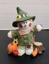 RARE Snowonders Harvest Scarecrow Figurine Sarah&#39;s Attic Thanksgiving La... - £26.67 GBP