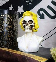 Ebros Day of The Dead Sugar Skull Blonde Marilyn In Iconic White Dress Figurine - £13.53 GBP