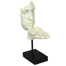 12in Resin Blowing A Kiss Decorative Sculpture with Museum Base Home Decor - £54.29 GBP