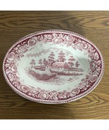 The Shakespeare Country Stratford British Anchor Red Serving Oval Bowl E... - $24.49