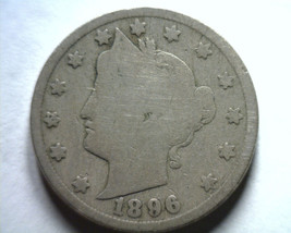 1896 Liberty Nickel Good G Nice Original Coin Bobs Coins Fast 99c Shipment - £7.51 GBP