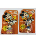 DISNEY-KINS HAND PAINTED  MICKEY MOUSE Donald Duck 2&quot; SOFT &amp; BENDABLE BY... - $32.55 CAD