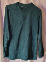Men's Saddlebred Pullover Shirt Size Medium Long Sleeve Green Casual Lig... - $14.99