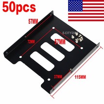 50Pcs 2.5" To 3.5" Ssd Hdd Mounting Adapter Bracket Tray Dock For Pc Case Holder - £113.26 GBP