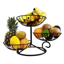 3-Tier Fruit Bowl Vegetable Storage Basket Kitchen Countertop Organizer Rack - £35.16 GBP