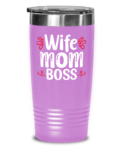 Wife Mom Boss, light purple Tumbler 20oz. Model 60046  - £23.50 GBP