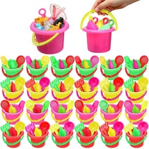 24 Set Sand Buckets And Shovels For Kids 3.94&quot; Mini Sand Bucket Party Fa... - $42.99