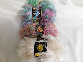 Lion Brand Fun Fur lot of 6 mixed colors - £7.85 GBP