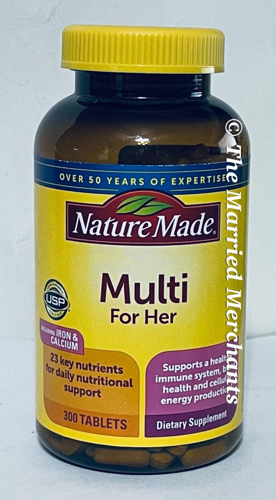 Primary image for Nature Made Multi for Her w/ Iron + Calcium 300 tabs Free US Ship 12/2024 FRESH!
