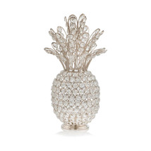 6&quot; X 6&quot; X 12.5&quot; Silver Crystal Pineapple - £67.58 GBP