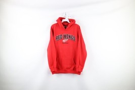 Vintage Mens Small Faded Spell Out Detroit Red Wings Hockey Hoodie Sweatshirt - £43.48 GBP