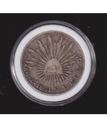 MEXICO  1861  Zs-V.L.  8 REALES  SILVER  CROWN WITH  NICE  TONED  DETAILS. - £58.85 GBP