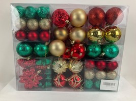 Christmas Tree Decoration Balls Set 100PCS Pack Hanging Pendants Home De... - £38.45 GBP