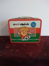 Vintage Sport Skwirts Metal Lunchbox Woodie Score Freddie Faceoff 1980 - £31.28 GBP