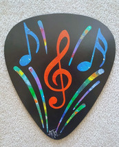 Colorfull Guitar pick Music wall decor hanging, Unique Music note Wall art 22x19 - £79.37 GBP