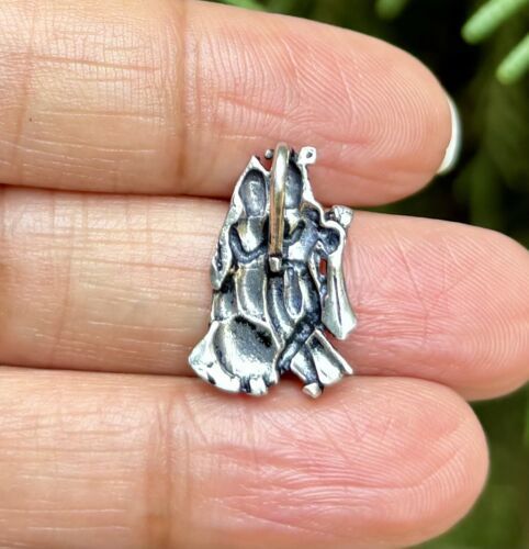 925 Sterling Silver Lord Radha Krishna Pendant, Wearing Temple, Puja 1.64 gm Item image 4