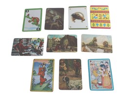 Lot of 10 Vintage Swap Playing Cards Animals People Canasta Tropical 54172 - £15.79 GBP
