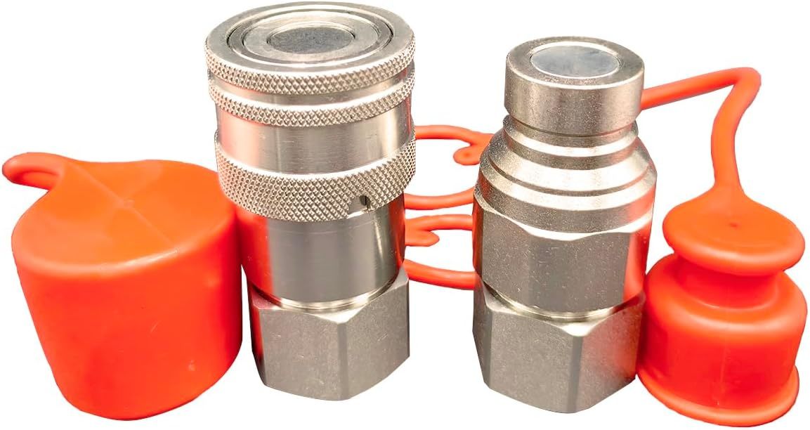 1/2&quot; Npt Flat Face Hydraulic Quick Connect Couplers/Couplings Set, Decoh... - $39.99