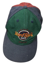 90s Vintage Hard Rock Cafe Paris Snapback Cappello Tri Colore Blocco Nav... - £20.12 GBP