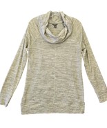 Eddie Bauer Green Olive Shirt Long Sleeves Stretch Knit Cowl Neck Women&#39;... - $9.00