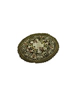 Vintage Floral Velour Coaster Floral Design Table Decor - $11.52