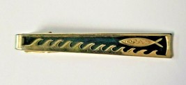 Vintage Anson Tie Bar Two Toned Fish Christian Fish - £7.35 GBP