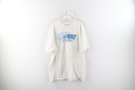 Vintage Nike Swim Mens XL Spell Out Swoosh Short Sleeve T-Shirt White Cotton - £25.77 GBP