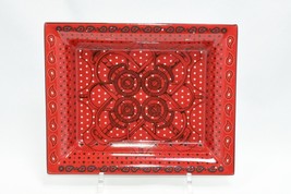 Hermes Wechseltablett rote Geometrie Porzellan Aschenbecher Teller Geschirr - $480.63