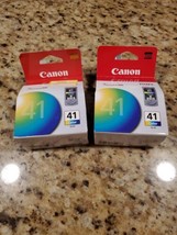 Genuine Canon Pixma Series Tri-Color Ink Cartridge CL-41 New Factory Sealed 2-PK - £30.25 GBP