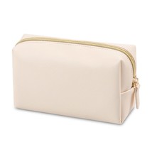 Solid Color PU Leather Makeup Bag Women Travel Cosmetic Bag Organizer Case Lady  - £45.40 GBP