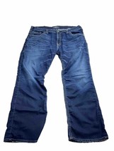 Silver Jeans Zac Straight Jeans Mens 42 32 Blue Classic Whisker Denim - $25.74
