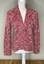 Vintage Brenda French rags women’s button front blazer jacket size 2 pink R8 - £21.34 GBP