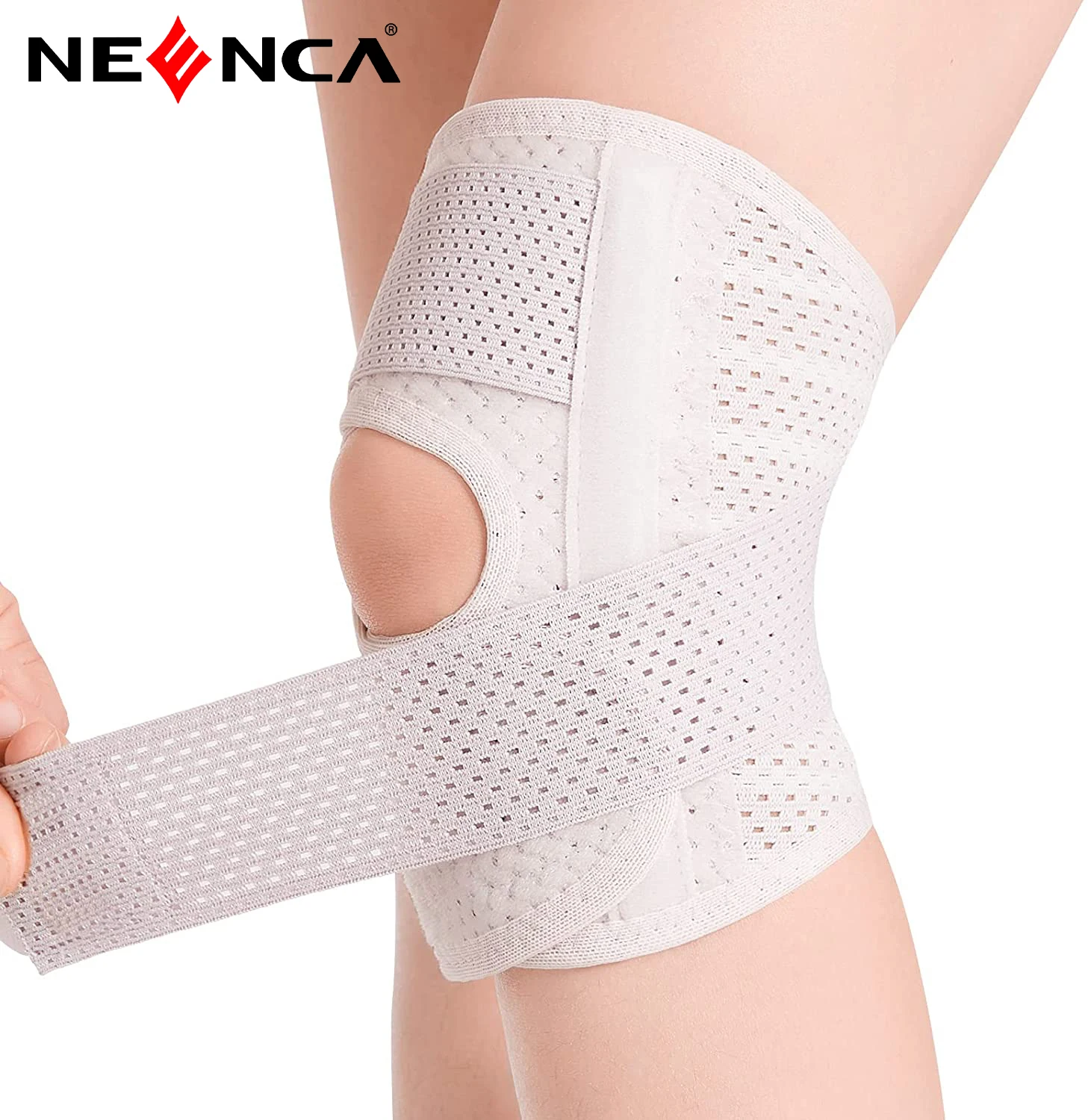 Sporting Knee Brace with Side Stabilizers Relieve Meniscal Tear Knee PainArthrit - £29.57 GBP