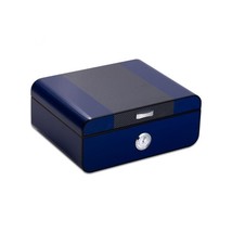 Bey-Berk Cigar Humidor with Humistat  External Hygrometer Holds  50 Cigar Blue - $135.00