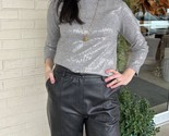 Lalavon Shine Bright Sequin Knit Top Grey - $62.00