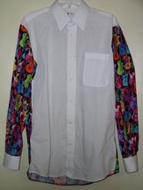 Guitar Shirt LIM&#39;S Tailor Casual Dress Custom Novelty Long Sleeve Hippie LARGE - £132.69 GBP