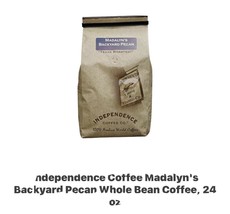 Independence Coffee Whole Bean Madelines Backyard Pecan 24 Oz Pack Of Two. - $89.07