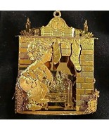 2001 Danbury Mint Christmas Ornament Waiting For Santa 23 kt Plated 2.25x3&quot; - $14.01