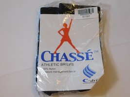 Chasse&#39; Athletic Briefs C-Dri Nylon BR100 Black S Adult Small Brief NIP -- - $10.29