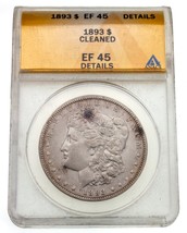 1893 Argent Morgan Dollar Classé Par Anacs Comme XF45 Détails (Nettoyé) - $10,833.69 MXN