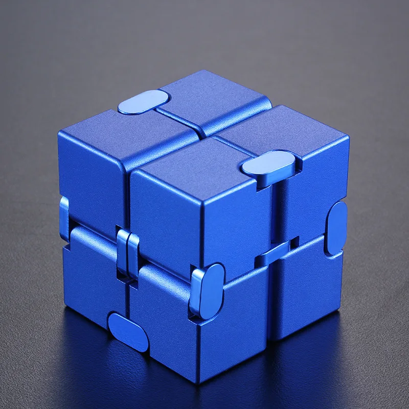 Play Stress Relief Toy PrAum Metal Infinity Cube Infinit Cube Finger Anxiety Str - £32.65 GBP