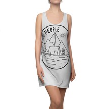 I Hate People Outdoorsy Camping Scene Graphic Inspired Women&#39;s Racerback Dress B - £28.81 GBP+