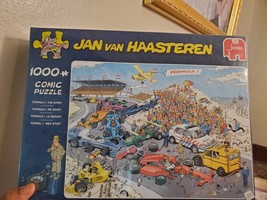 Puzzle 1000 Piece Jan van Haasteren Grand Prix, The Start Comic Cartoon Jigsaw  - $52.35