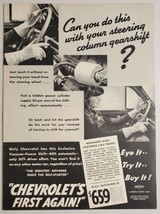 1940 Print Ad Chevrolet Cars with Vacuum-Power Shift on Steering Column ... - £12.93 GBP