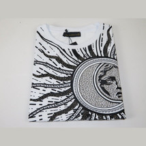 Men LAVERITA European Fashion Crew Shirt Medusa Medallion 94462 White image 4