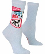 Blue Q Womens Crew Socks Damn I Love This Town Size 5-10 Blue - $18.98 CAD