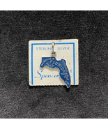 NOS New Vintage Sterling Silver Blue Florida Necklace Charm - $24.97 CAD
